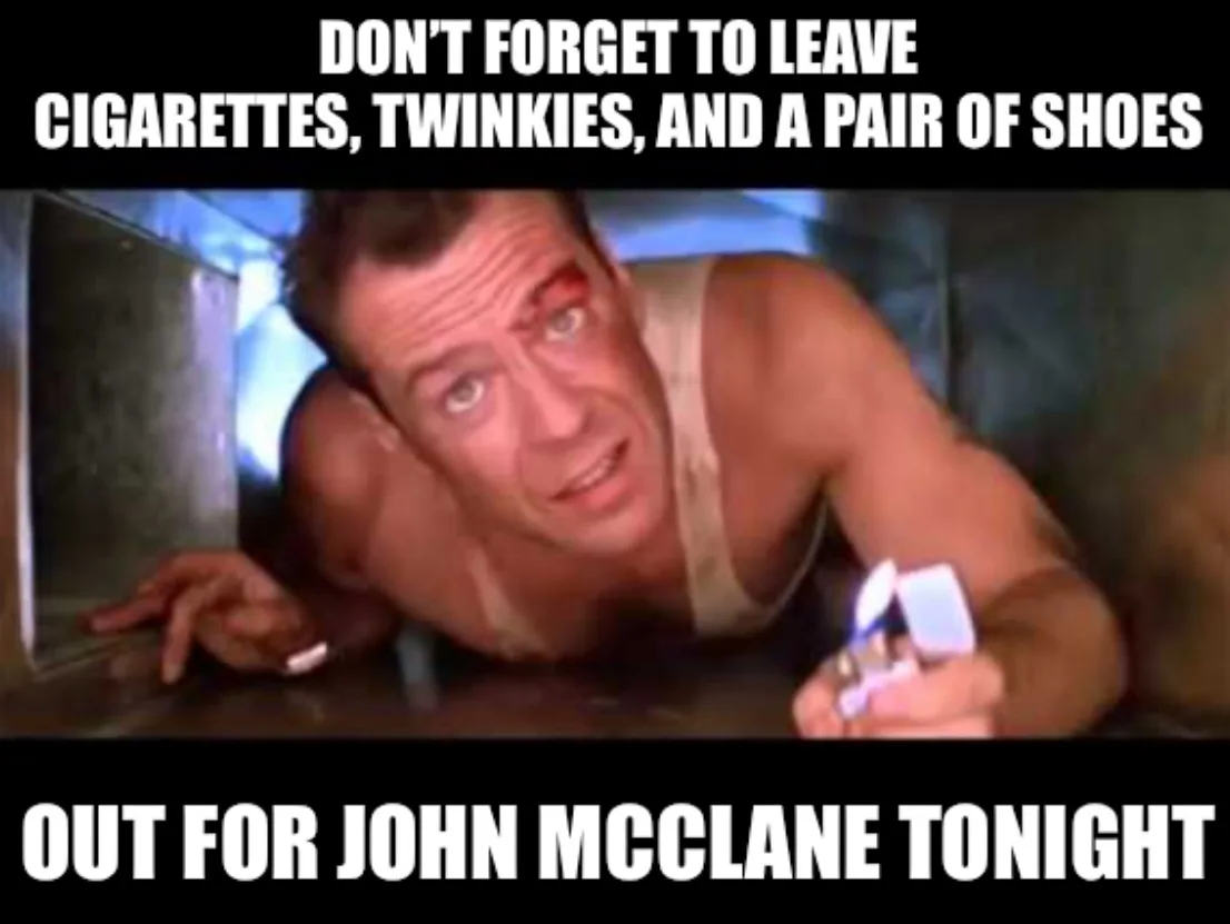 A man in a white tank top peers out from a confined space, holding a lighter, with a panicked expression. The text overlaid…