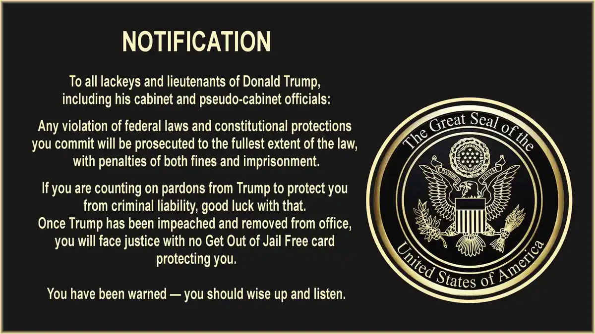 A Clear Message: Fair Warning to Fascists Everywhere