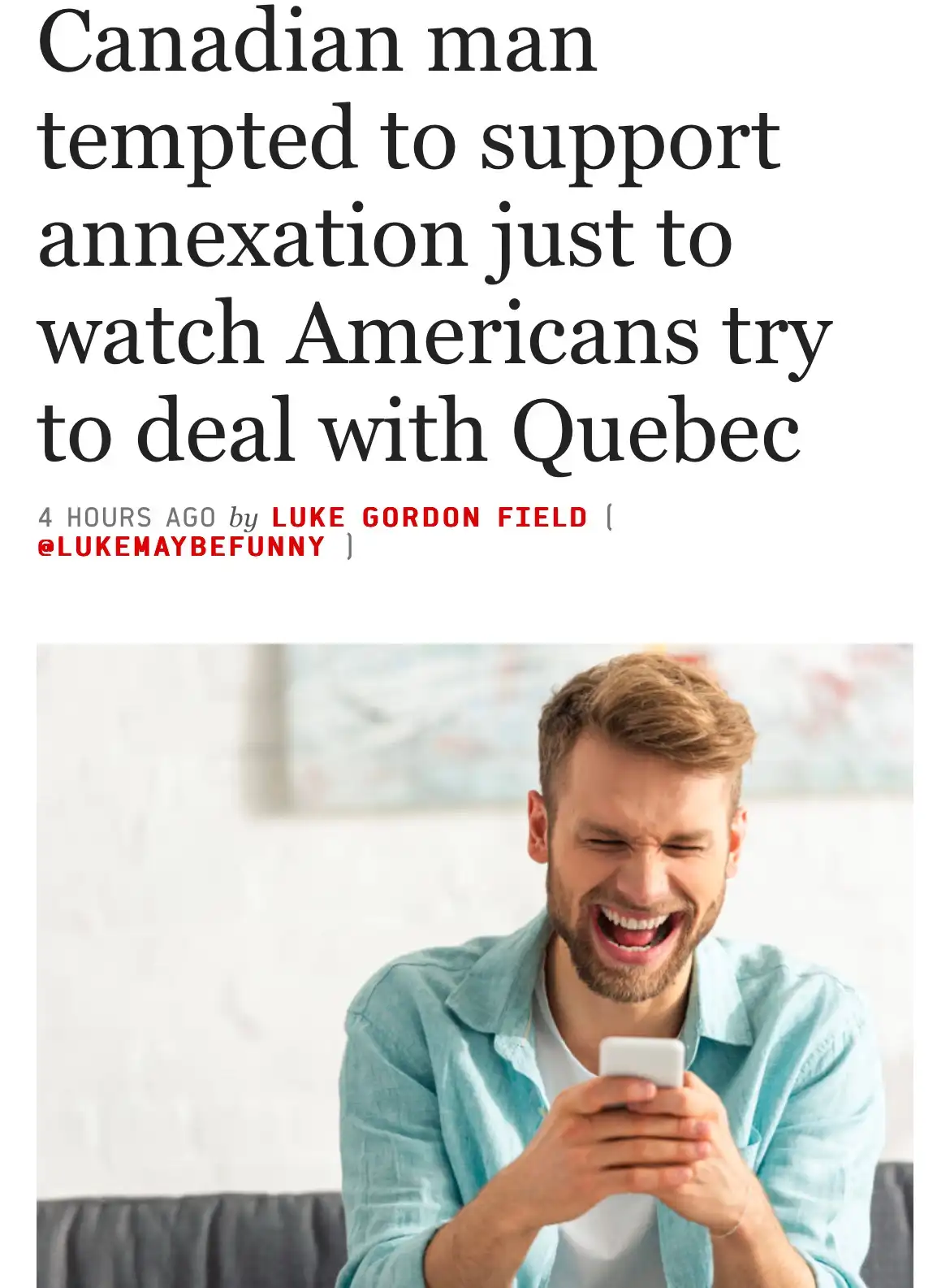 A Glimpse of Life in Canada
