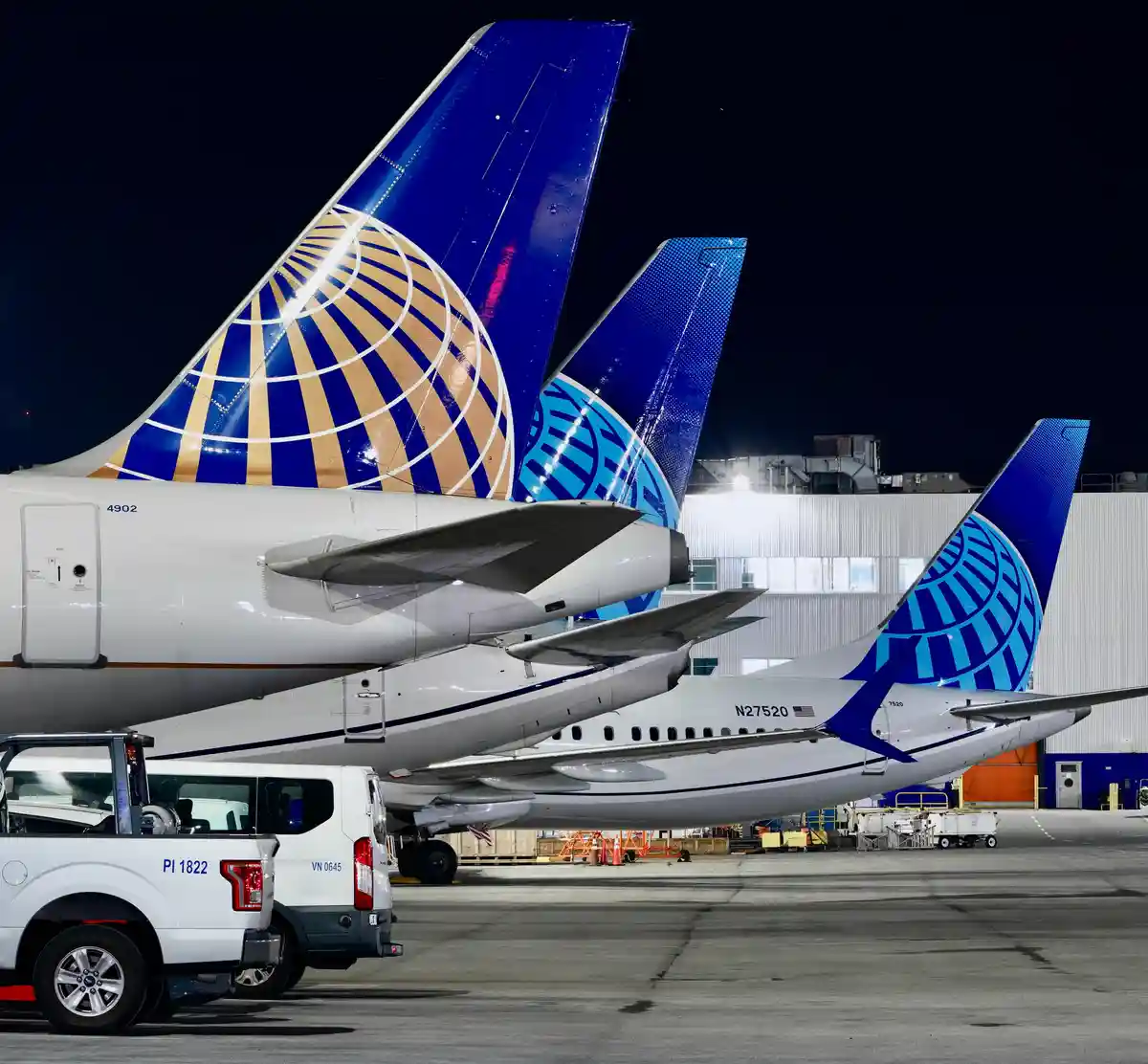 Capturing the night at United Airlines, San Francisco International Airport 2024.