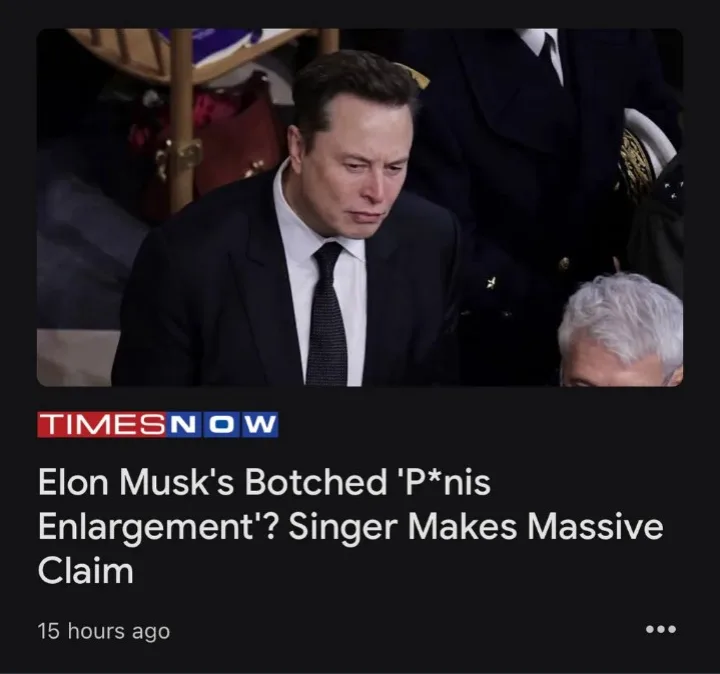 A screenshot of a Times Now news headline overlaying a photo of Elon Musk looking downcast and serious. The headline reads…