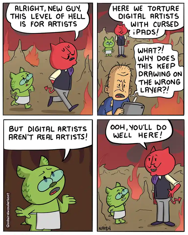 Welcome to artist hell - a glimpse into the creative struggle (OC)