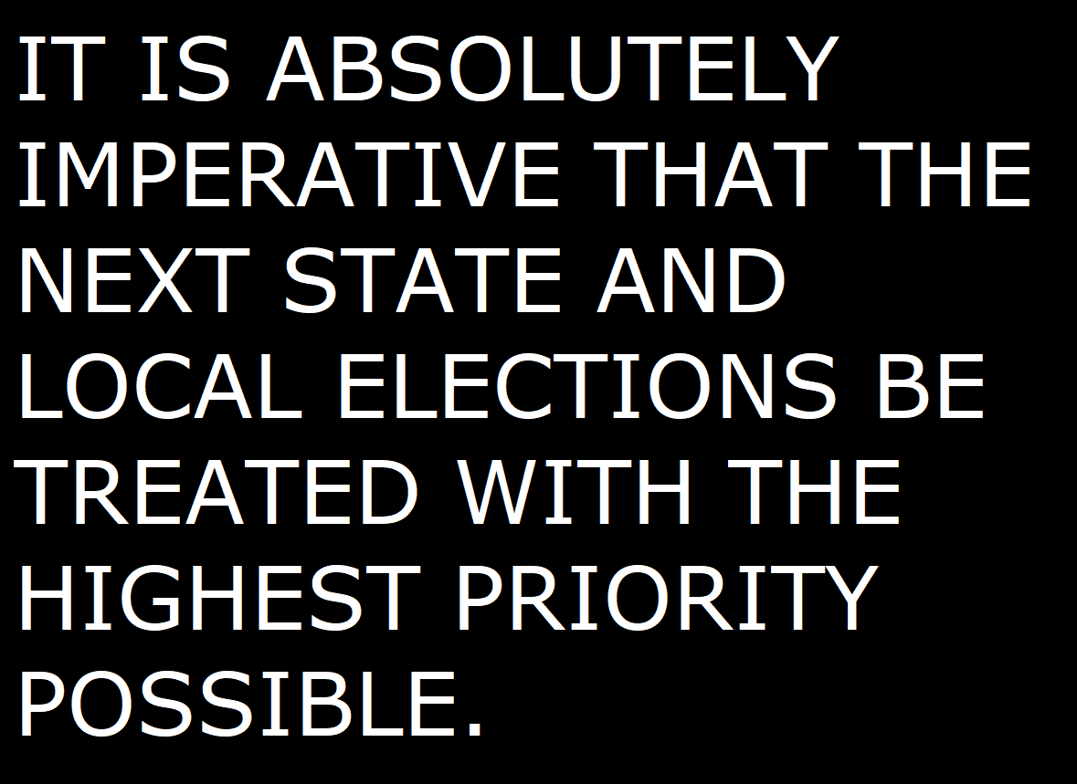 The image is a solid black background with large, bold, white, all-caps text centered. The text reads: 'IT IS ABSOLUTELY…