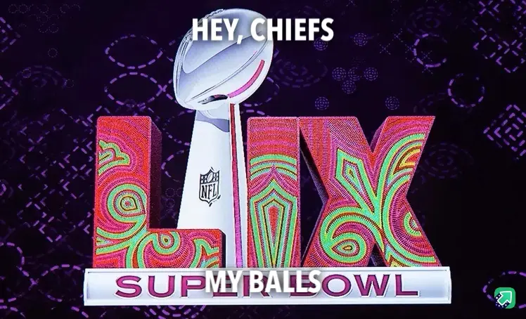 An image of the Super Bowl LIX logo with the Lombardi Trophy centered between the large, colorful letters 'LIX'. Text…