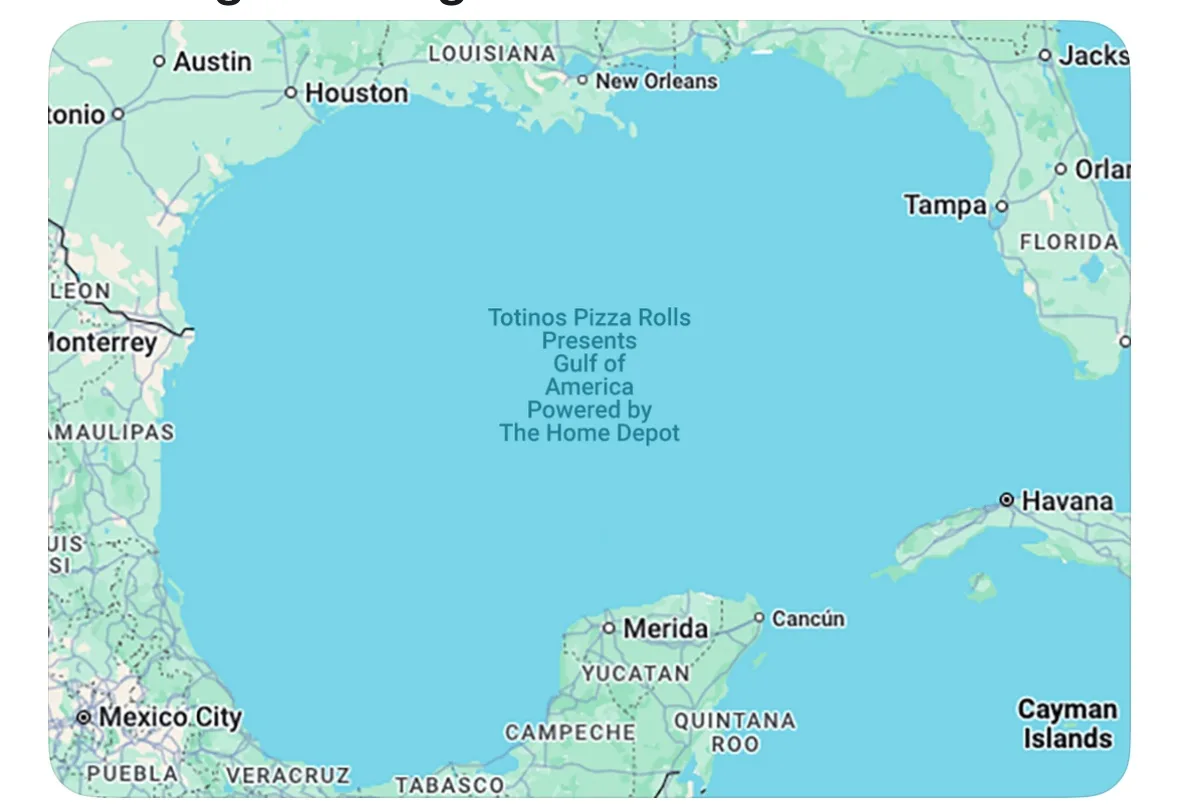 A map of the Gulf of Mexico region with cities like Houston, New Orleans, Cancún, and Havana labeled. Overlaid text in the…