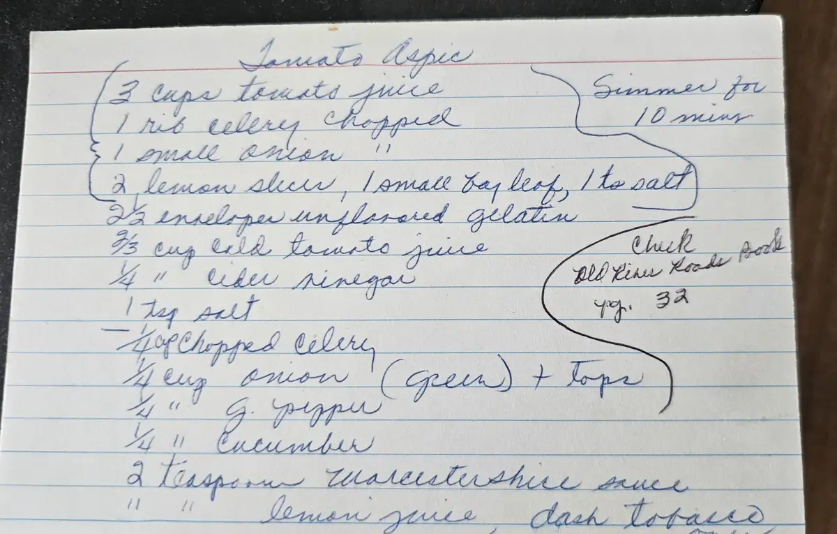 Mimi's Tomato Aspic vs. Campbell's Soup Aspic: A Culinary Showdown