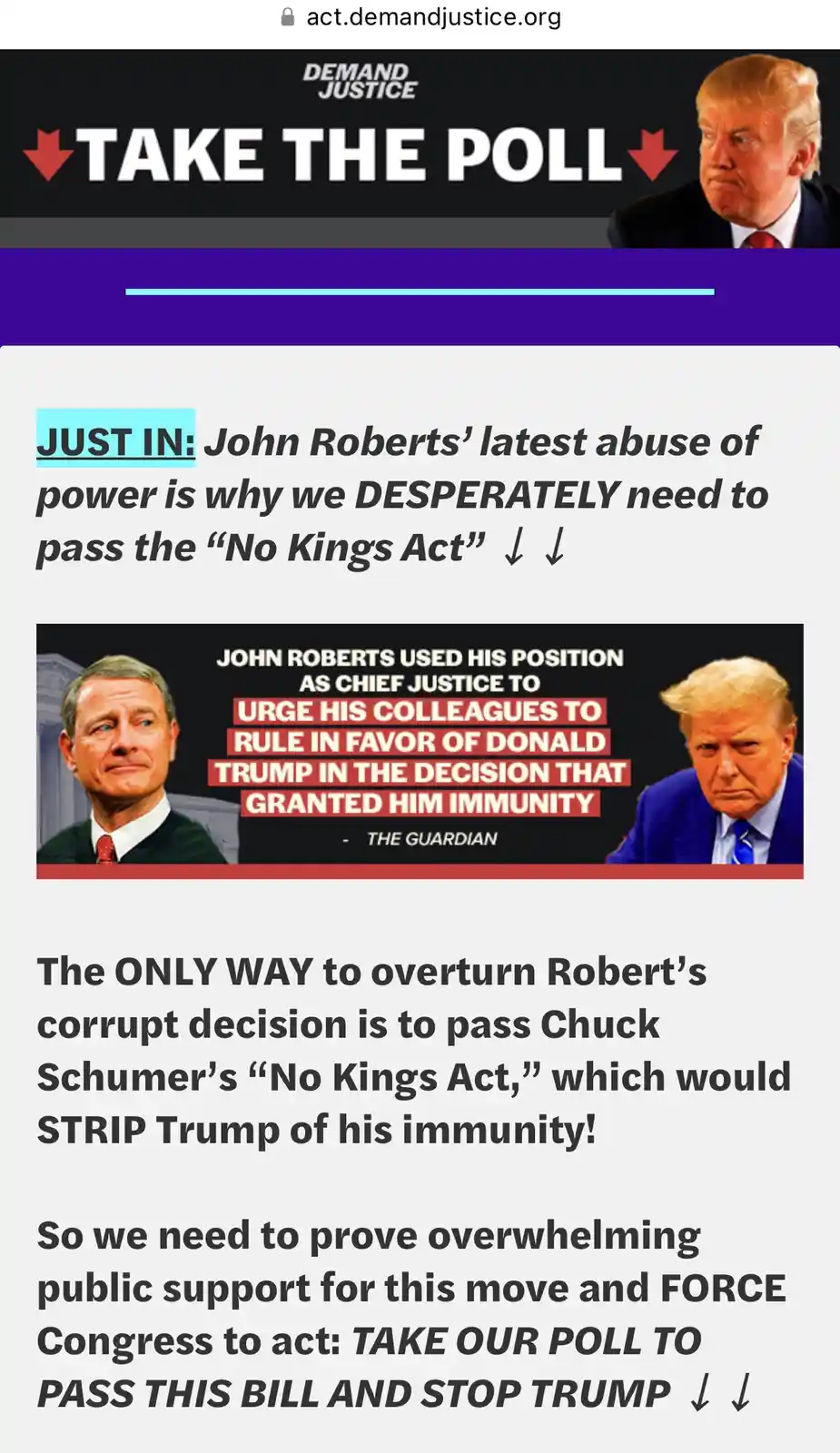 Stay focused on the presidential race circus; the SCOTUS majority is ready to strike. It's crucial to push back now before it becomes a zero-sum game!