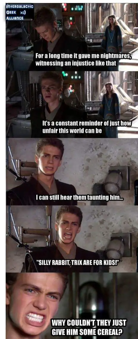 A five-panel meme featuring a young man in a dark robe, escalating from a somber expression to a furious scream. The text…