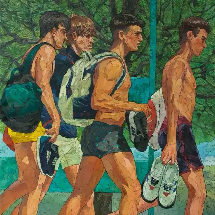 A Summer Day with Friends: A Heartwarming Artwork by Sergey Sovkov, 2023