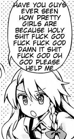 A black-and-white manga-style illustration of a young girl with wide, shocked eyes and a hand to her mouth, conveying…