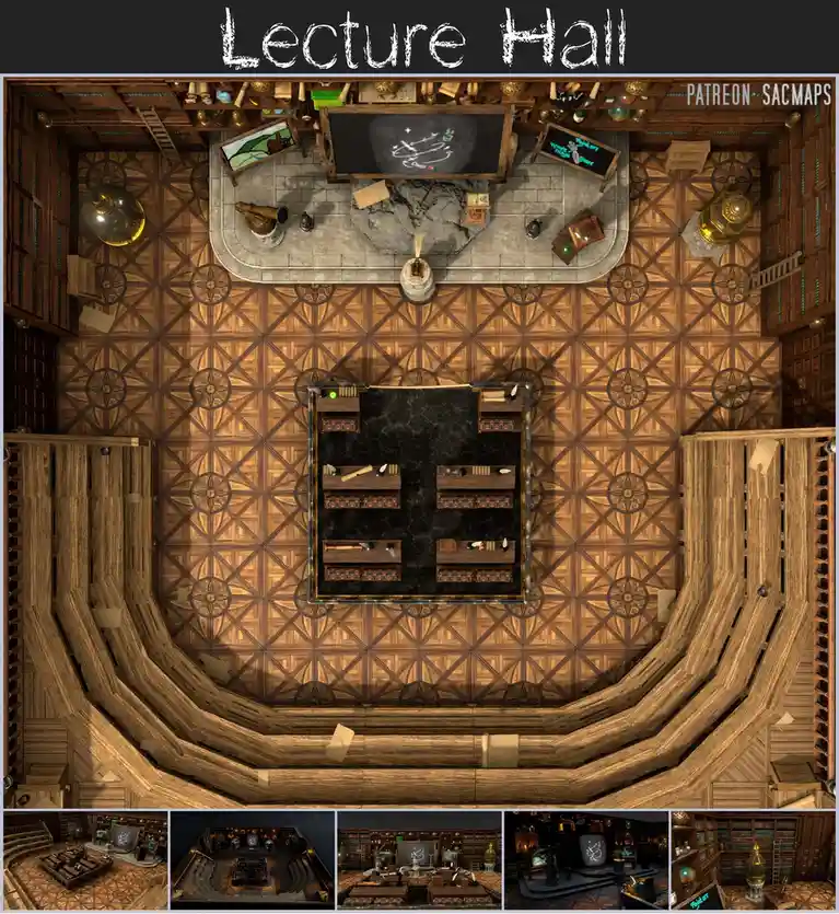 The Lecture Hall: Your Go-To for Free DnD and TTRPG Maps