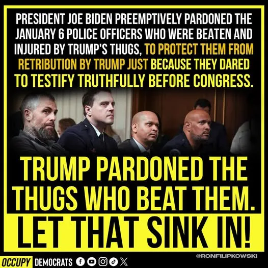 The image shows four men in suits seated in a formal setting, likely a congressional hearing. Overlaid text claims President…