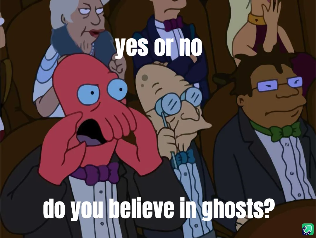 A cartoon image shows a red octopus-like character in a tuxedo with wide eyes and hands over its mouth, looking shocked or…