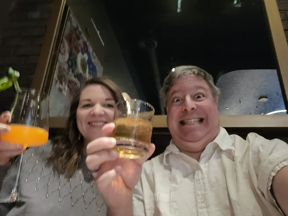 Just me and the missus enjoying life...