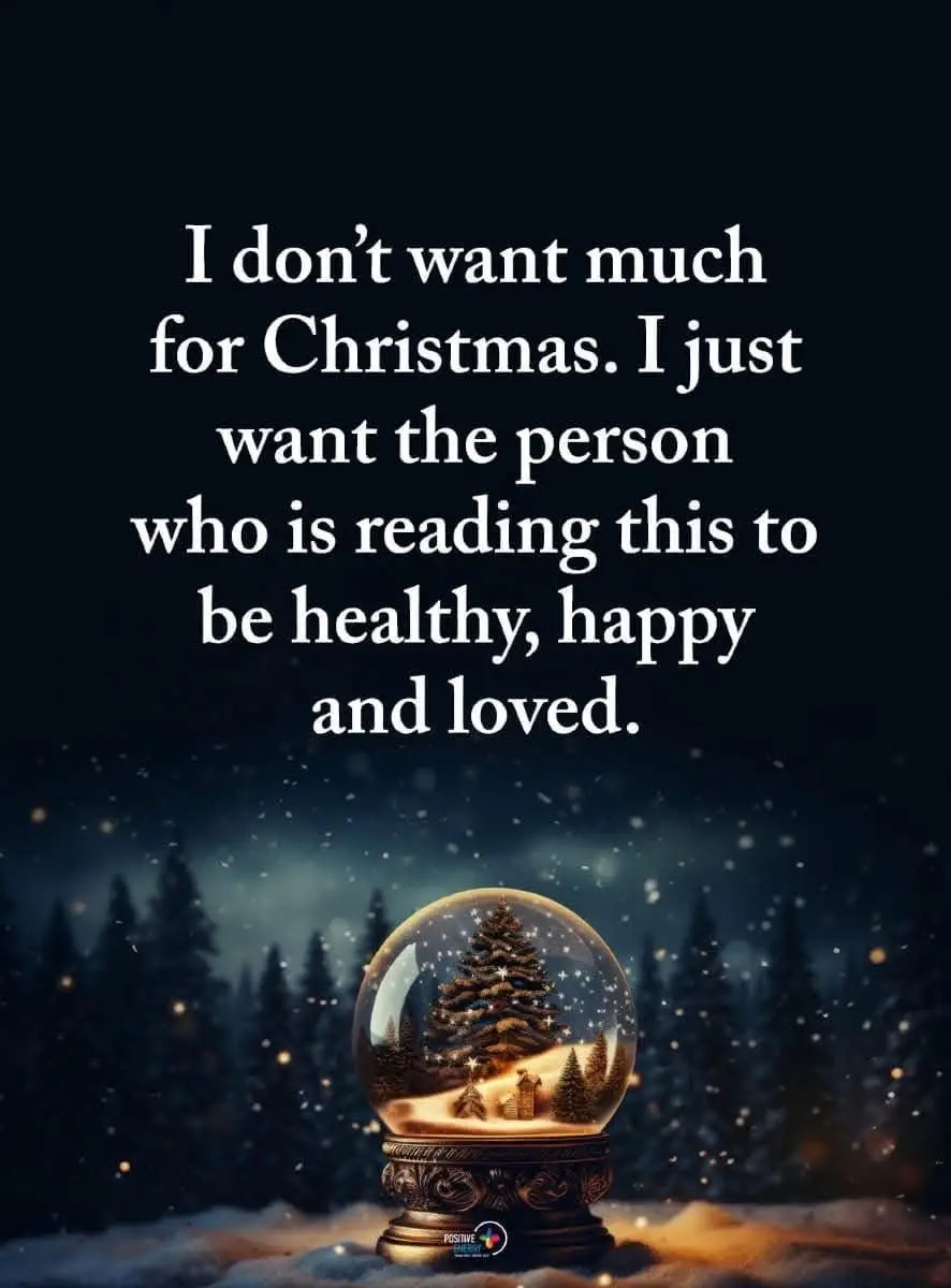A snow globe with a miniature winter scene inside sits on a snowy surface against a dark, snowy forest backdrop. White text…