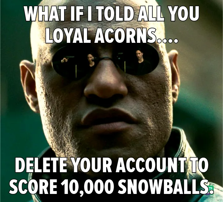 A close-up image of the character Morpheus from 'The Matrix' wearing dark sunglasses, with two people faintly visible in the…