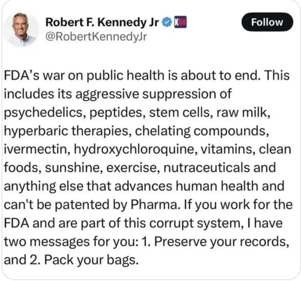 This person is responsible for our food safety? Yikes!