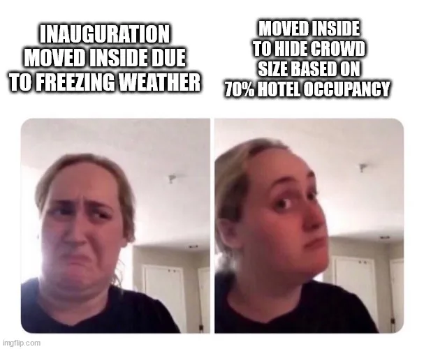 The image is a split-screen showing a woman with a disgusted, wrinkled-forehead expression on the left and a wide-eyed…