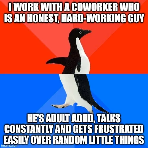 The image features the 'Succession' penguin meme template with a penguin standing against a red and blue background. The top…
