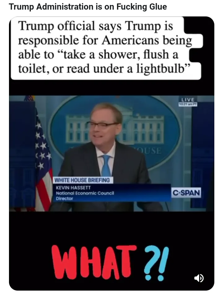 A screenshot from a C-SPAN White House briefing shows Kevin Hassett, Director of the National Economic Council, smiling…