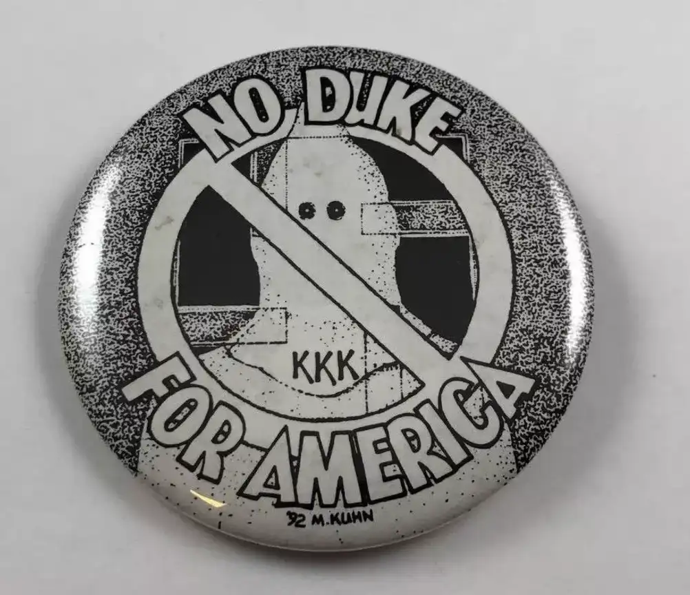Rare Vintage Political Campaign Button: No Duke for America - A Unique Find from eBay