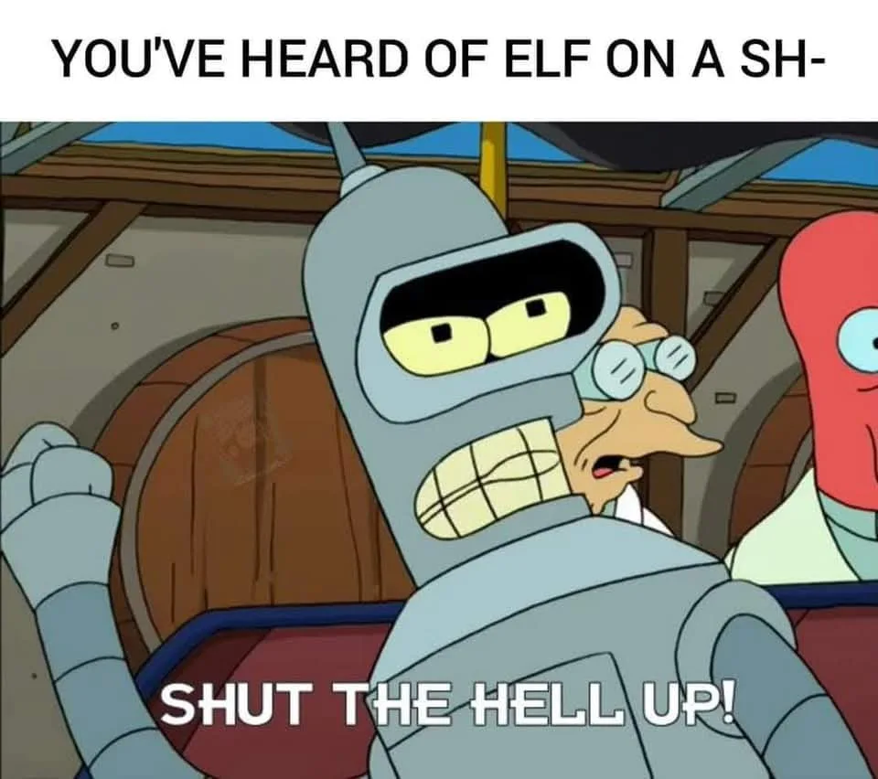 The image shows the animated robot character Bender from Futurama with an angry, teeth-baring expression, his fist clenched…
