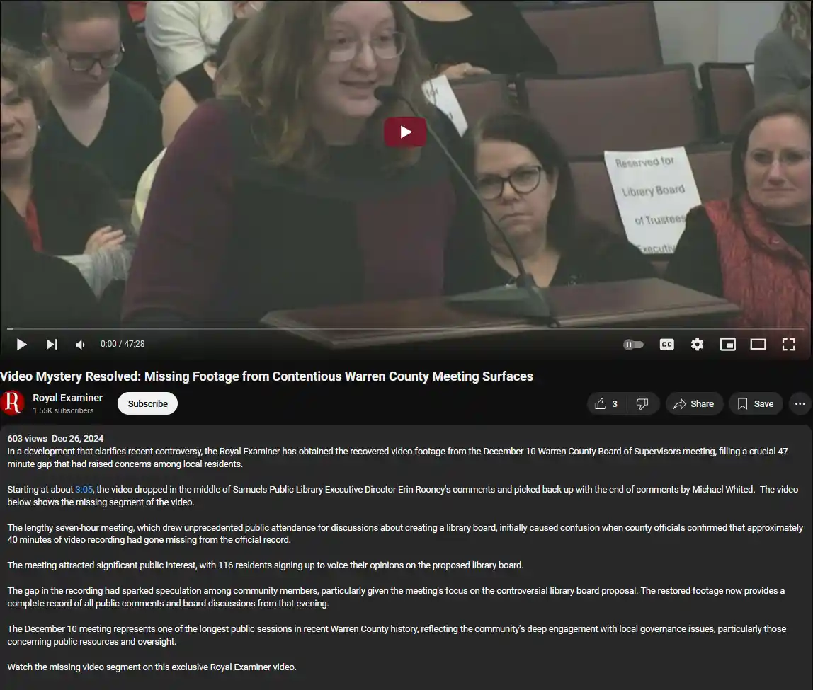 Uncovering the Truth: Board of Supervisors Misleading the Public About Missing Footage