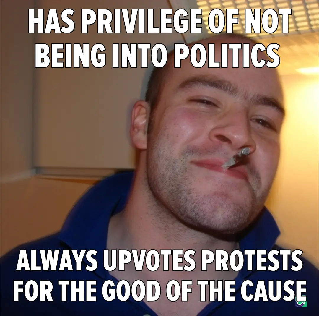 A man with a smug expression and a cigarette in his mouth is shown in a close-up. The text overlaid on the image reads 'HAS…