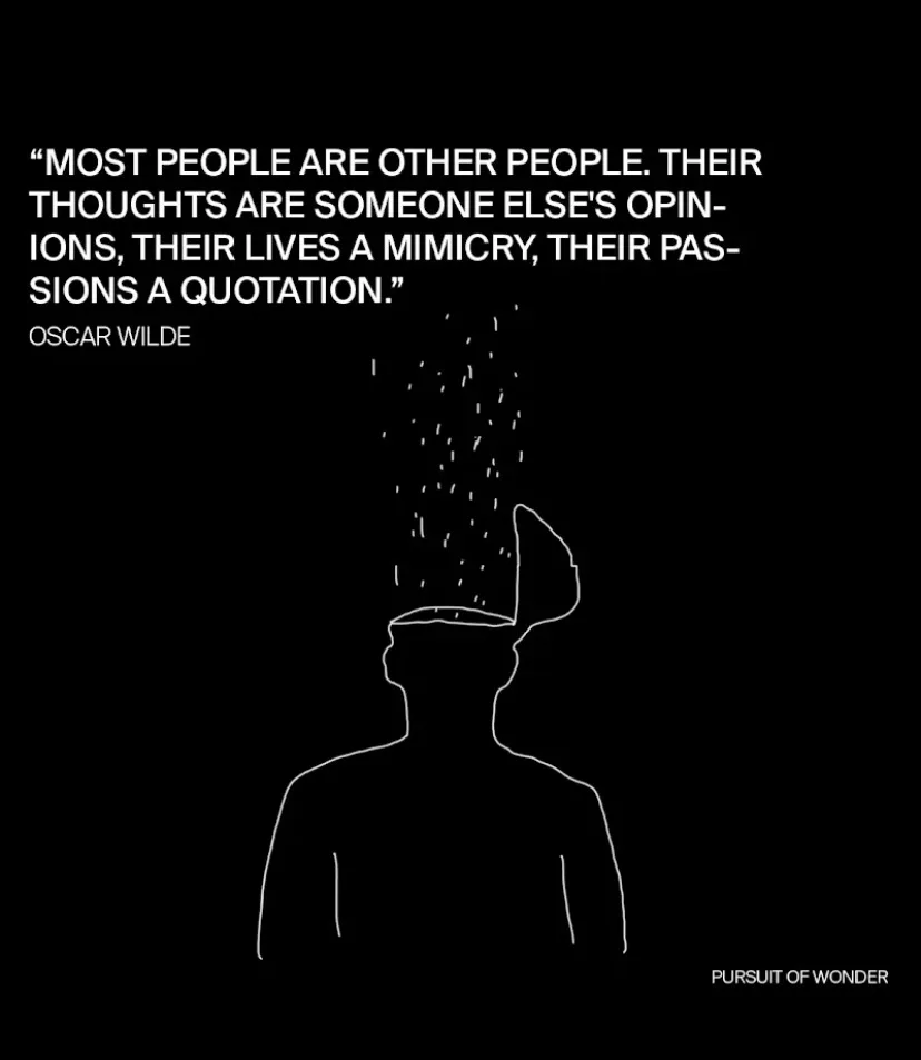 A minimalist black-and-white image shows a white line drawing of a human silhouette with its head open, revealing small…
