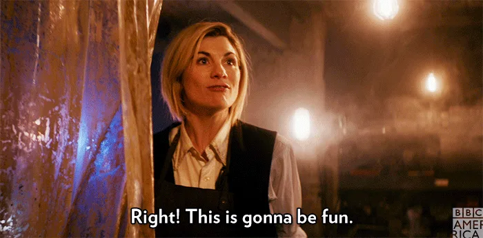 A six-panel meme showing the same woman in a dimly lit, atmospheric setting, repeating the phrase 'Right! This is gonna be…
