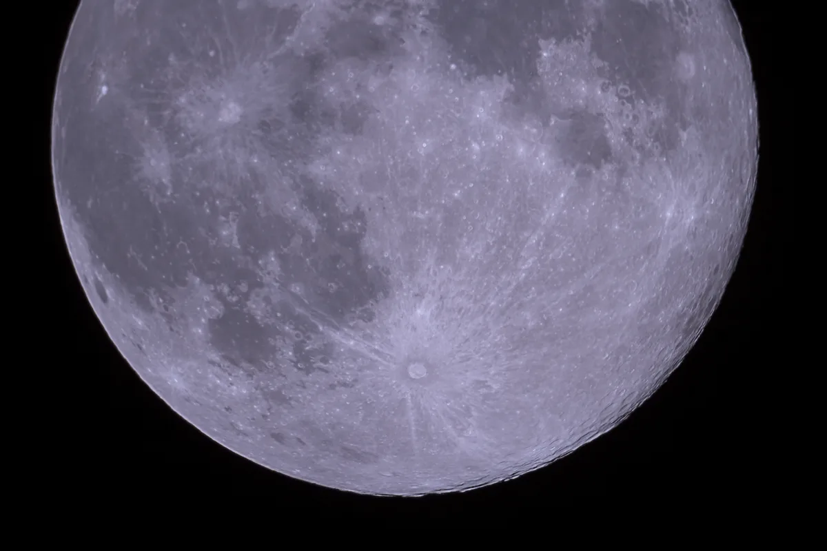 The image displays six identical photos of the moon arranged in two rows of three. Each photo shows a full moon against a…