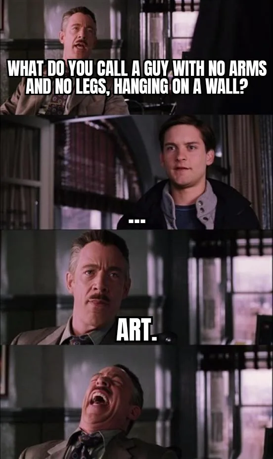 A four-panel meme from the movie 'The Italian Job' featuring a man asking a riddle, another man looking confused with three…