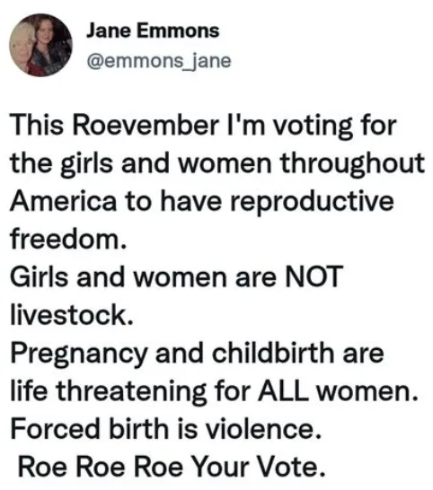 A screenshot of a tweet from Jane Emmons (@emmons_jane) with a profile picture of two women. The tweet reads: 'This…
