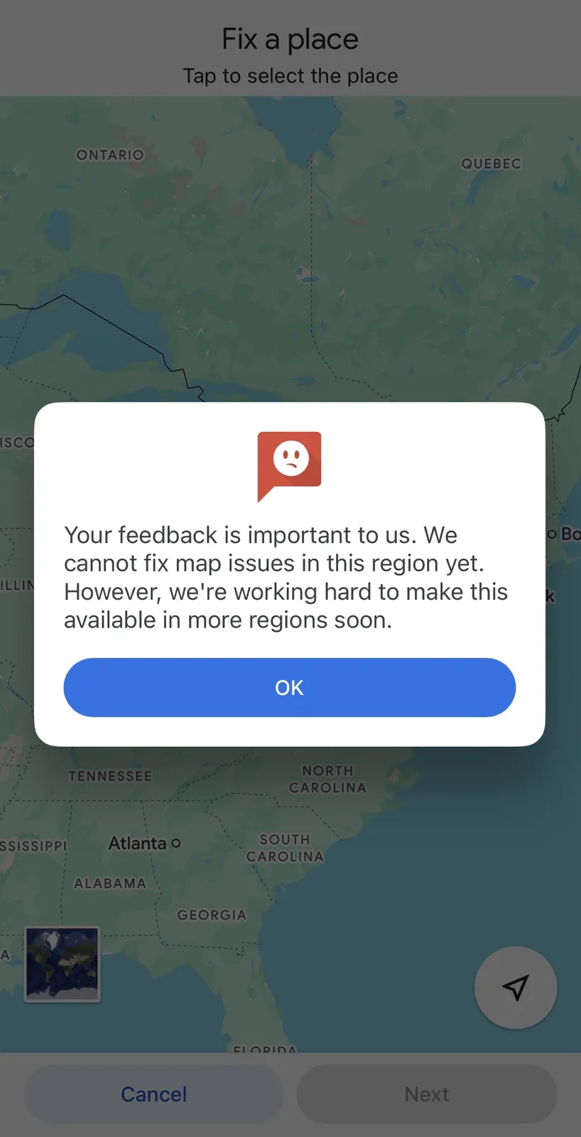 In the US? Sorry, You Can't Suggest Changes to Google Maps
