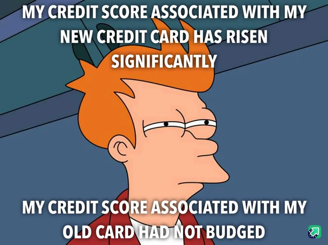 The image shows a side profile of the animated character Fry from Futurama, looking smug and satisfied. White text is…