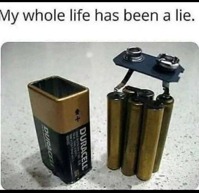 An image shows a single Duracell AA battery standing upright next to four cylindrical batteries that have been modified to…