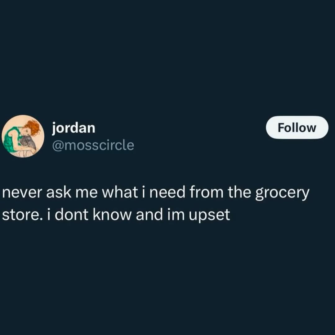 A screenshot of a tweet from user 'jordan' (@moss circle) with a profile picture of a person with red hair and a green top…