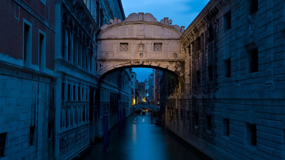 The Bridge of Sighs got its name from convicts gazing out at Venice before being taken to the New Prisons, allegedly letting…