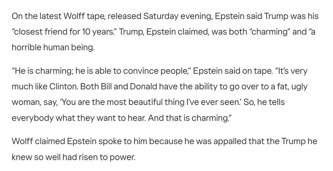 Jeffrey Epstein Opens Up About His Connection to Donald Trump