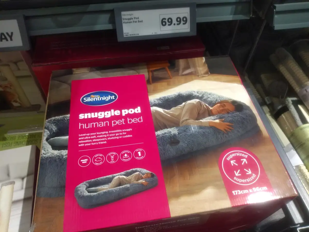 My furry friend finally gets to sleep in comfort!
