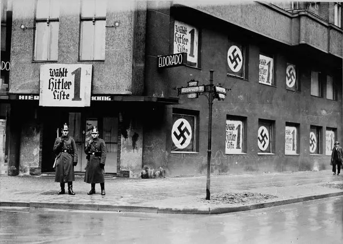 Guarding History: Two Order Police Outside the Eldorado Club in 1933