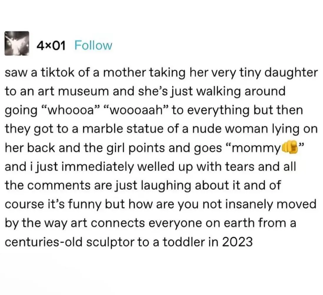 The image displays a screenshot of a social media post by a user named '4x01' detailing a TikTok story. The text recounts a…