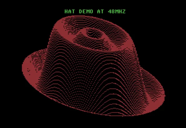 The classic 'Hat Demo' using Epyx Programmer's BASIC Toolkit.