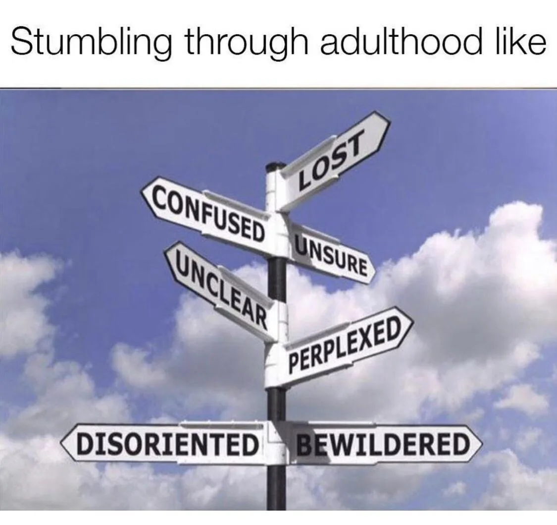An image of a street signpost with multiple directional signs pointing in different directions, each labeled with words like…