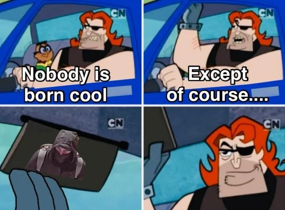 A four-panel meme from the animated series 'The Amazing World of Gumball' featuring the character Mr. Strong. In the first…