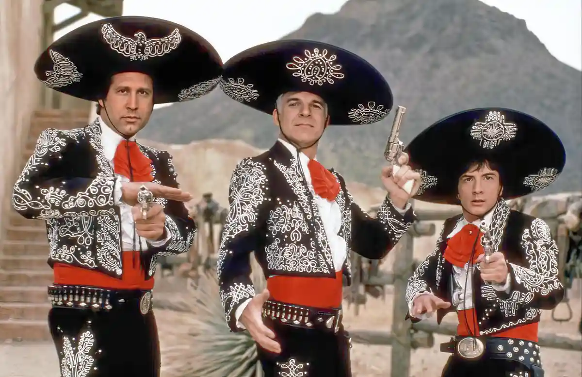The Hilarious Three Amigos: Chevy Chase, Steve Martin, & Martin Short (1986)