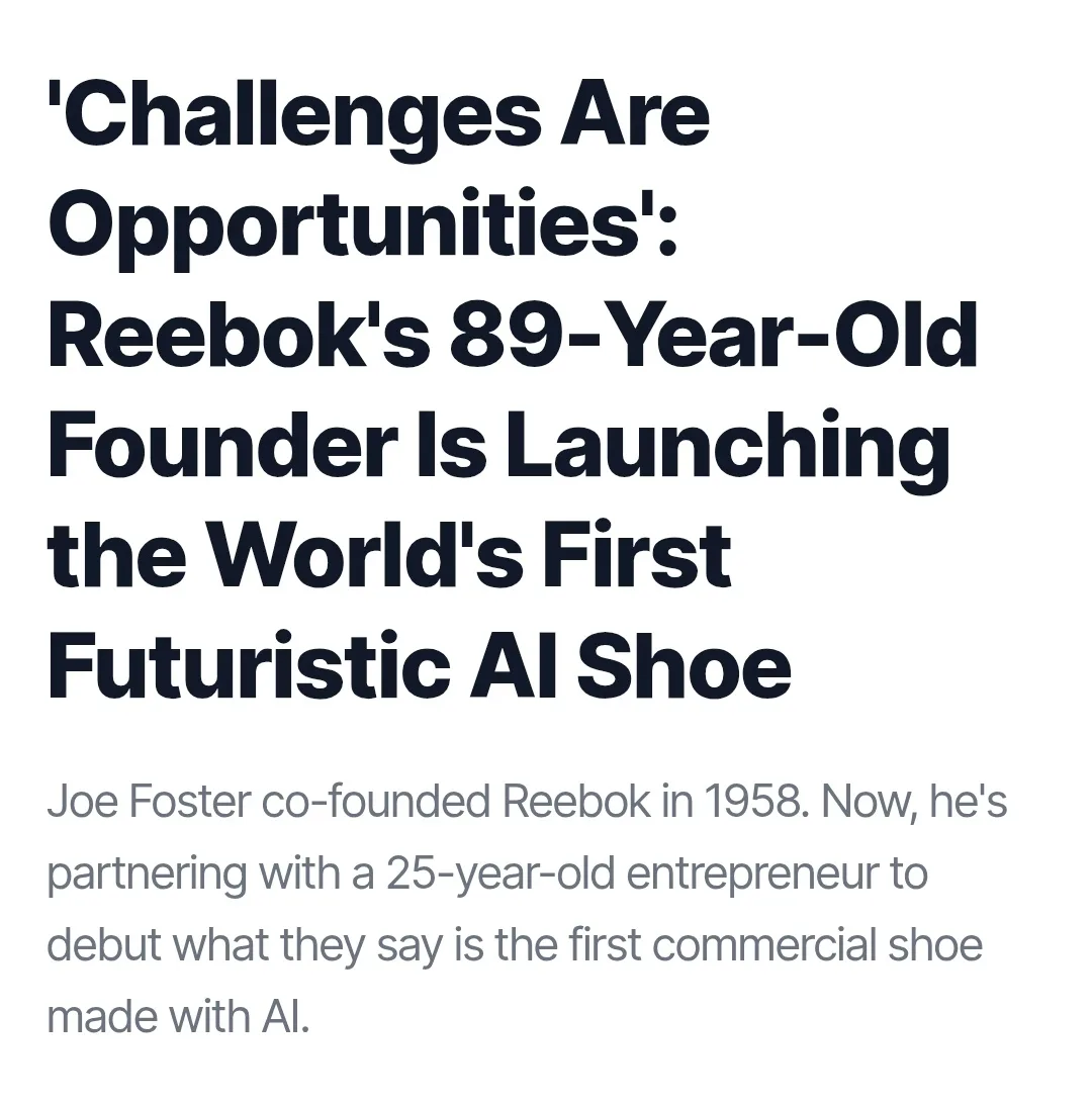 The image displays a news article headline in bold black text on a white background. The headline reads: 'Challenges Are…
