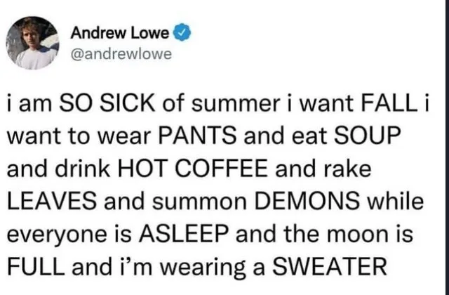 A screenshot of a tweet by Andrew Lowe (@andrewlowe) with a profile picture of a man. The tweet text is overlaid in bold…