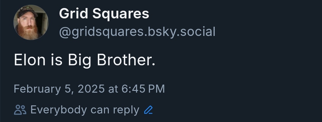A screenshot of a social media post from a user named 'Grid Squares' with a profile picture of a bearded man wearing a cap…