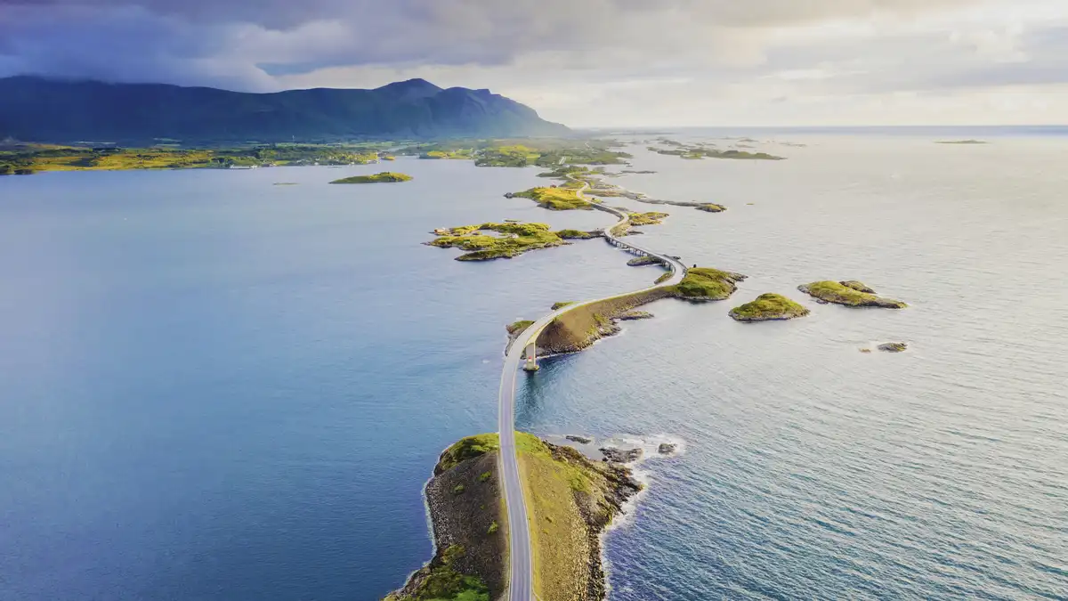 Drive carefully, as Norway's Atlantic Road, a 5-mile winding route across islands, swaps mainland views for a thrilling…